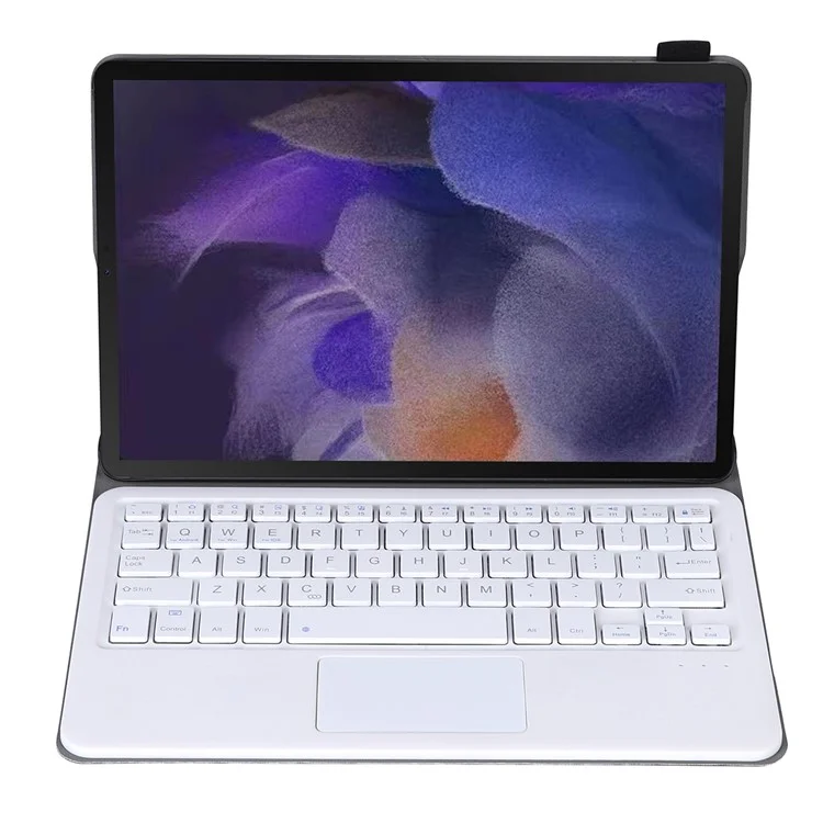 Teclado inalámbrico Bluetooth 3.0 A08-A con estuche de cuero 200mAh y ratón táctil para Samsung Galaxy Tab A 8.0 2021 (SM-X205/X200) - Oro rosa