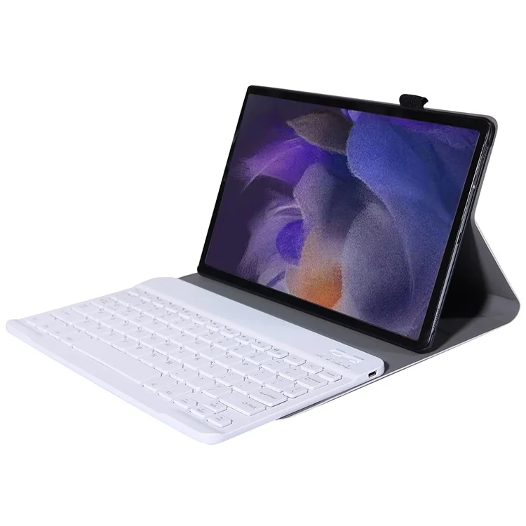 A08 Ultra-Thin Bluetooth-compatible Keyboard Leather Case with Magnetic Clasp for Samsung Galaxy Tab A8 10.5 (2021) (SM-X205 / X200) - Gold