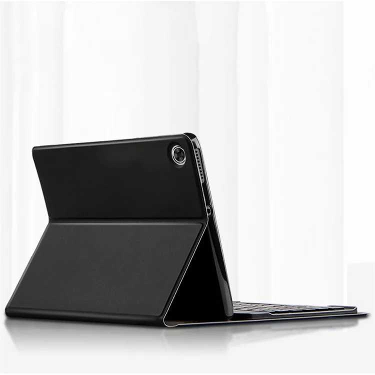 AJIUYU for Lenovo Tab M10 HD Gen 2 TB-X306X / F Leather Stand Tablet Case with Detachable Magnetic Wireless Keyboard (Without Touchpad)