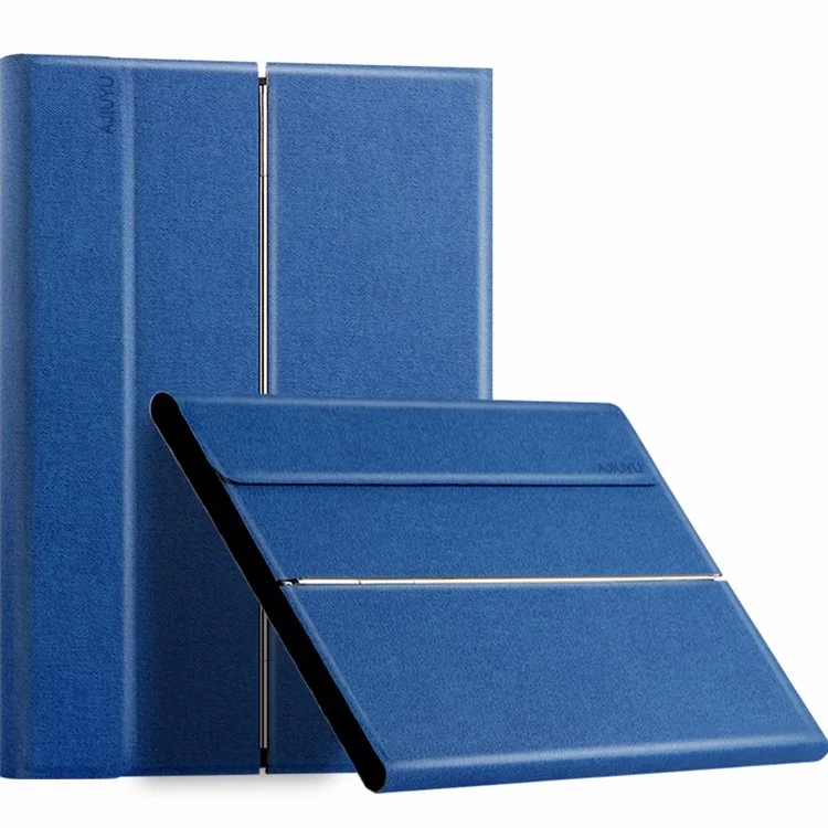 JIUYU for Samsung Galaxy Tab S10 FE / S9 FE / S9 / S8 / S7 Detachable Bluetooth-Compatible Keyboard with Hinge Stand Leather Case - Blue