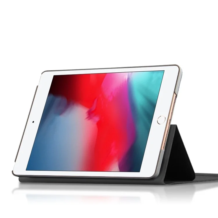 jiuyu ouchpad bluetooth magnetic keyboard + case de cuero para apple ipad mini 4 / mini (2019) 7.9 pulgadas - negro