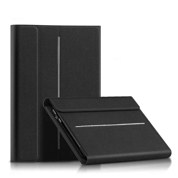 jiuyu ouchpad bluetooth magnetic keyboard + case de cuero para apple ipad mini 4 / mini (2019) 7.9 pulgadas - negro