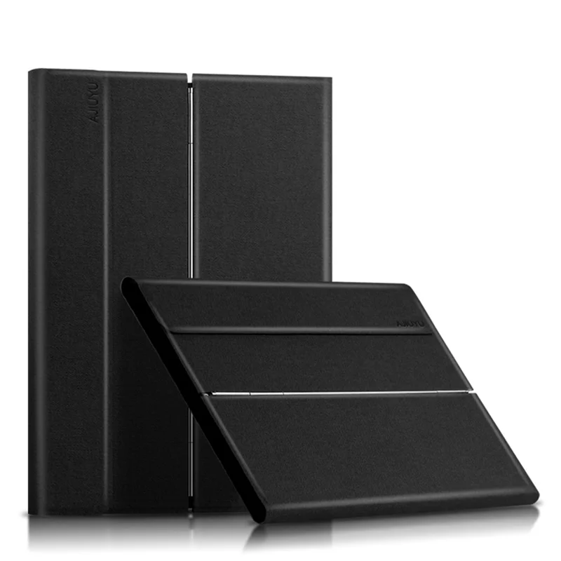 JIUYU for iPad Pro 12.9 (2020) / (2021) Detachable Bluetooth-compatible Keyboard with Hinge Stand Leather Case - Black