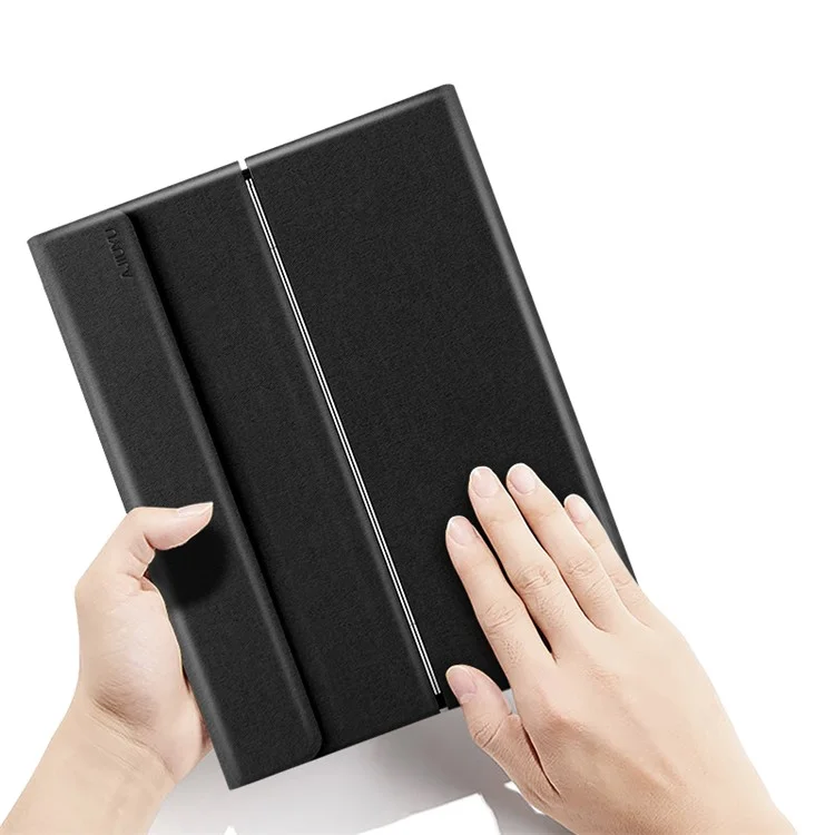 Jiuyu Ultra-fhin Tablet Cover Capa de Proteção Caso de Proteção + Teclado Bluetooth Sem Fio Retroiluminado Colorido Para Huawei Matepad Pro 12.6 (2021) - Preto