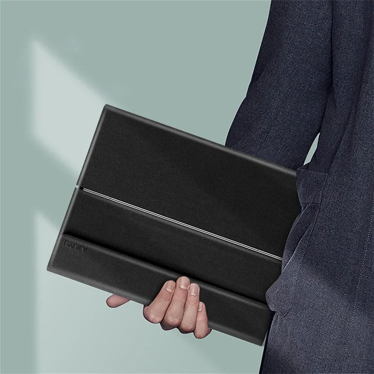 Jiuyu Ultra-fhin Tablet Cover Capa de Proteção Caso de Proteção + Teclado Bluetooth Sem Fio Retroiluminado Colorido Para Huawei Matepad Pro 12.6 (2021) - Preto
