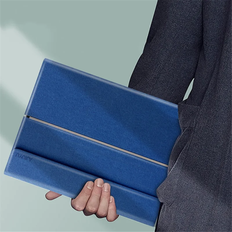 JIUYU for Nokia T20 Detachable Bluetooth-compatible Keyboard with Hinge Stand Leather Case - Blue