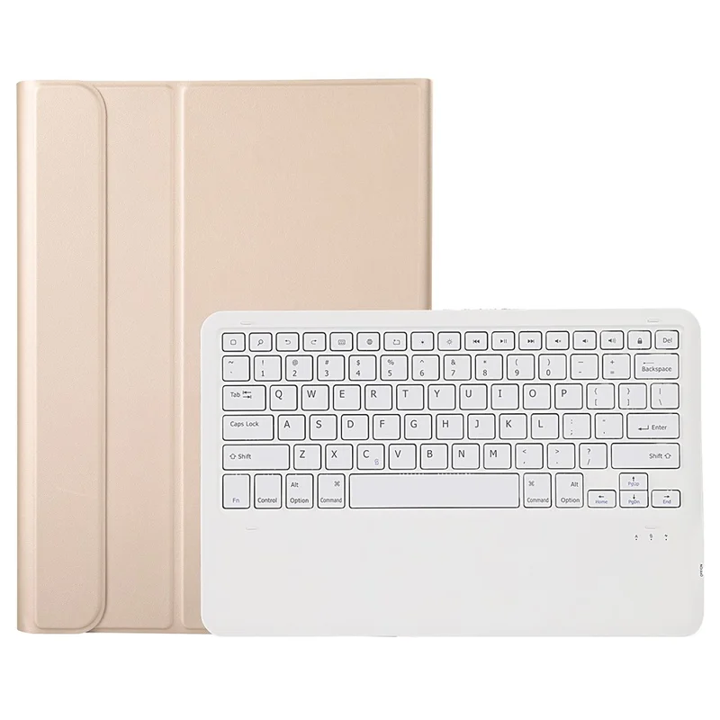 A800B For Samsung Galaxy Tab S8+ X800 Wireless Bluetooth-compatible Keyboard with Pen Slot Design Detachable Leather Tablet Case Shell - Gold