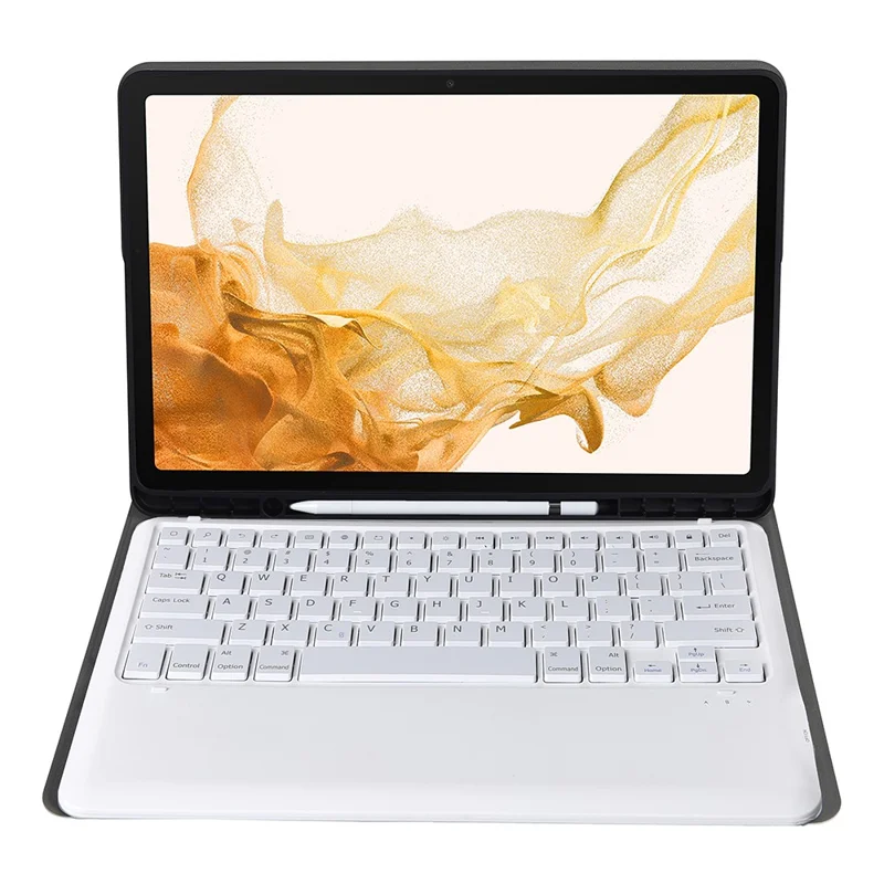 A800B For Samsung Galaxy Tab S8+ X800 Wireless Bluetooth-compatible Keyboard with Pen Slot Design Detachable Leather Tablet Case Shell - Gold