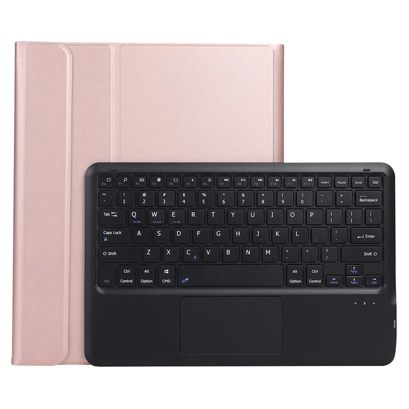 A800B-A For Samsung Galaxy Tab S8+ X800 Pen Slot Design Leather Tablet Case Cover + Wireless Bluetooth-compatible Keyboard - Rose Gold