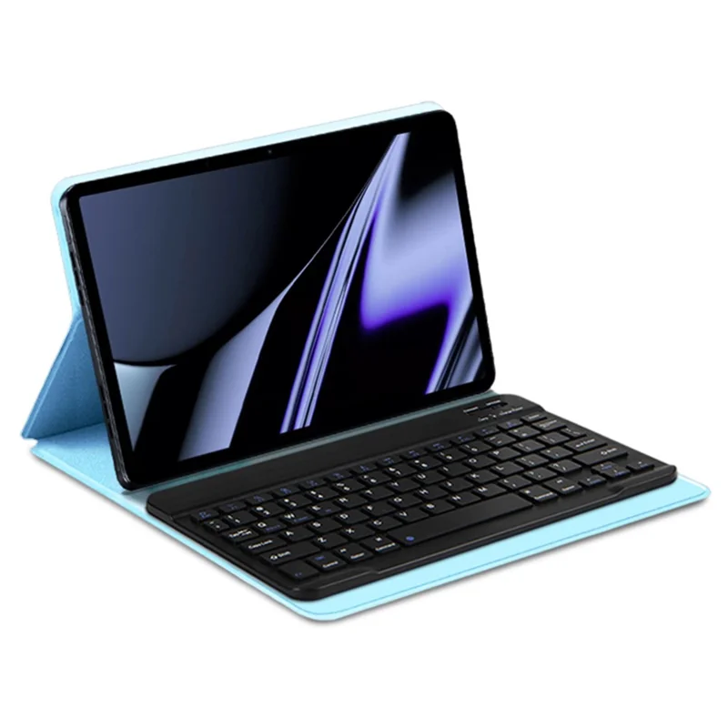 For OPPO Pad Leather Stand Tablet Case with Detachable Magnetic Wireless Keyboard (Without Touchpad) - Blue