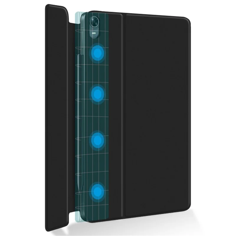 For OPPO Pad Leather Stand Tablet Case with Detachable Magnetic Wireless Keyboard (Without Touchpad) - Blue