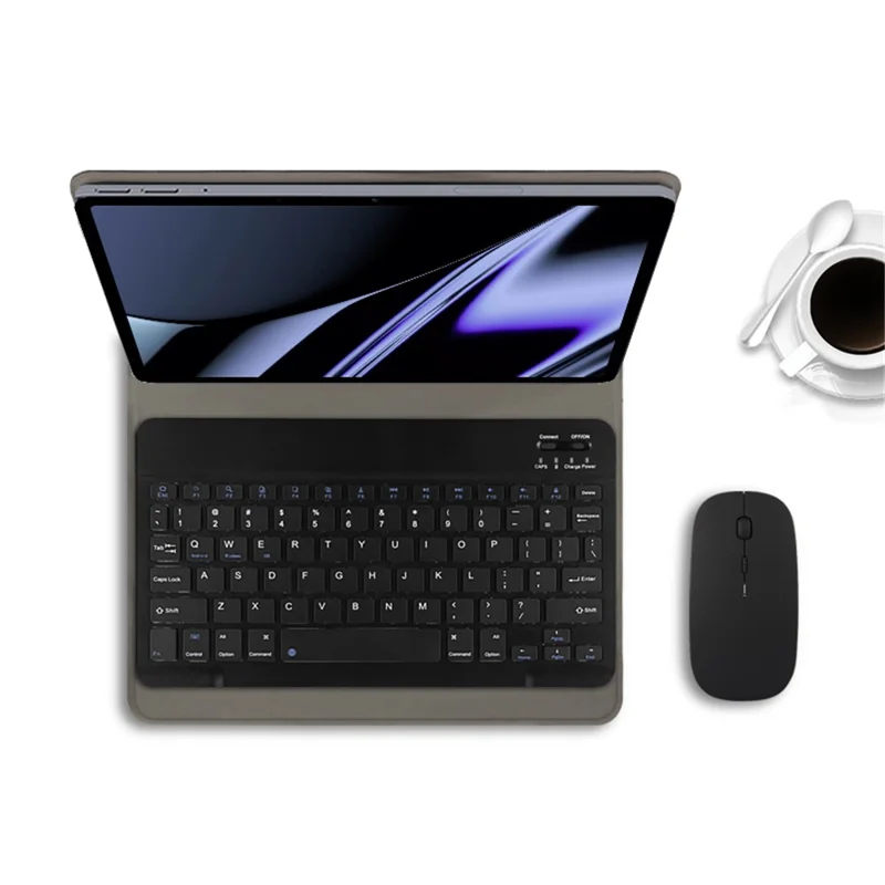 For OPPO Pad Leather Stand Tablet Case with Detachable Magnetic Wireless Keyboard (Without Touchpad) - Blue