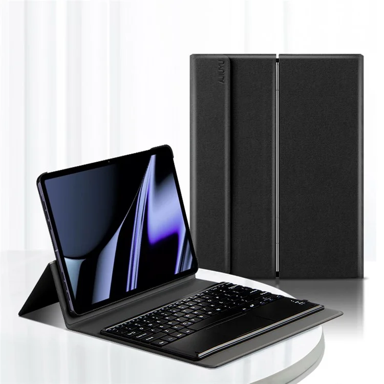 Jiuyu 2 In 1 Tastiera Bluetooth Rimovibile Con Custodia Sottile Per Tablet Oppo Tablet Flip Cover Protettivo - Nero