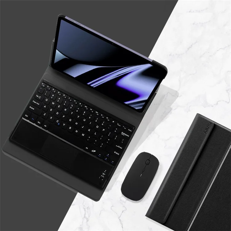 Jiuyu 2 In 1 Tastiera Bluetooth Rimovibile Con Custodia Sottile Per Tablet Oppo Tablet Flip Cover Protettivo - Nero