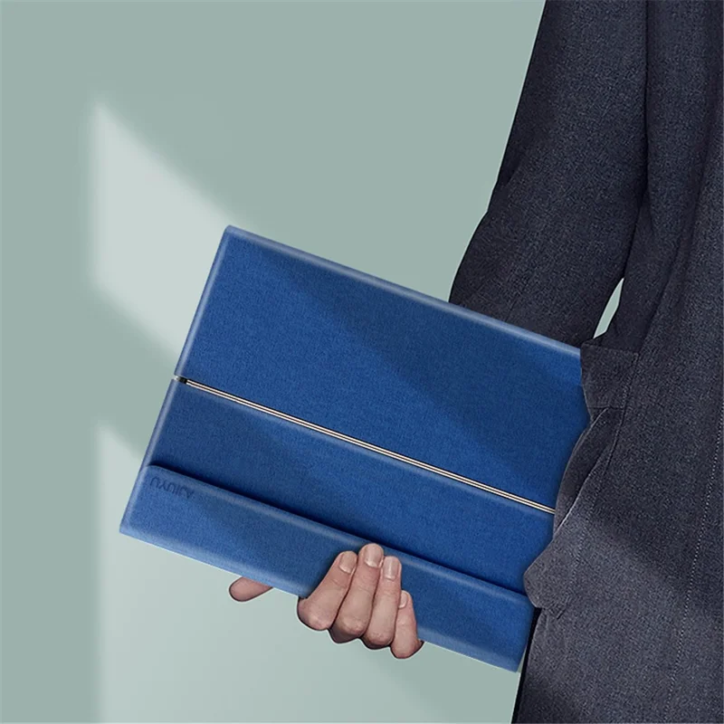 JIUYU for OPPO Pad Detachable Bluetooth-compatible Keyboard with Hinge Stand Leather Case - Blue