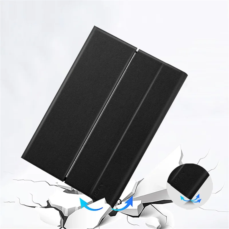 JIUYU for OPPO Pad Detachable Bluetooth-compatible Keyboard with Hinge Stand Leather Case - Blue