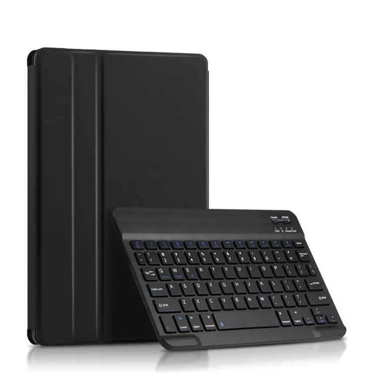 AJIUYU für Xiaomi Pad 5 / Pad 5 Pro Kabellose Bluetooth-Tastatur + Candy Color Lederhülle - Schwarz
