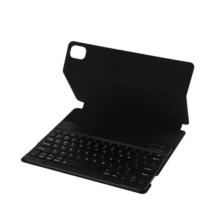 AJIUYU für Xiaomi Pad 5 / Pad 5 Pro Kabellose Bluetooth-Tastatur + Candy Color Lederhülle - Schwarz