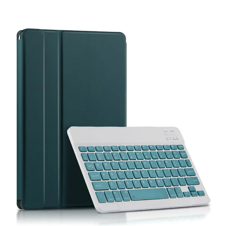 AJIUYU For OPPO Pad Wireless Bluetooth Keyboard Magnetic Absorption Detachable Leather Tablet Case Shell - Green