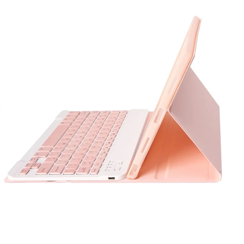 A08B Abnehmbare Bluetooth-kompatible Tastaturhülle für Samsung Galaxy Tab A8 10,5 (2021) / (2022) SM-X205 / X200 – Pink