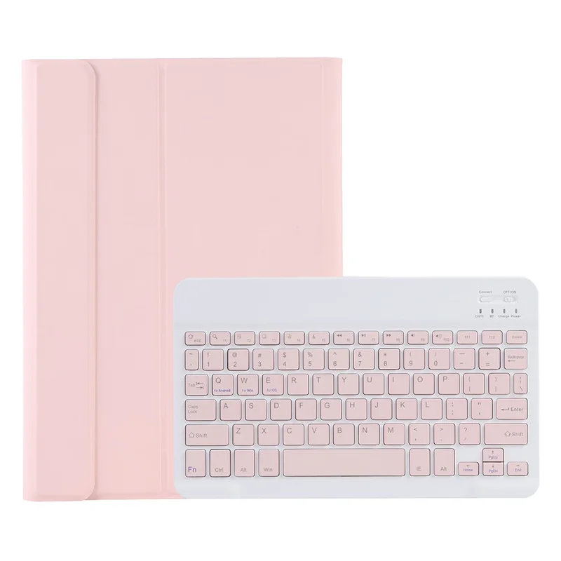A08B Abnehmbare Bluetooth-kompatible Tastaturhülle für Samsung Galaxy Tab A8 10,5 (2021) / (2022) SM-X205 / X200 – Pink