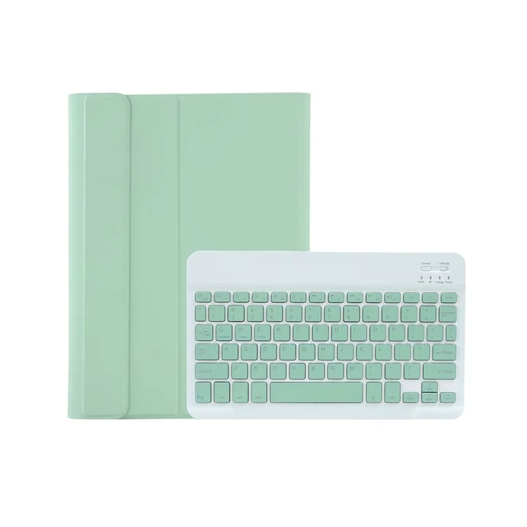 Cas de Clavier de Tablette A08B Pour Samsung Galaxy Tab A8 10.5 (2021) Sm-x205 / X200 Couverture de Couverture Avec le Clave Bluetooth Sans Wire - Vert Clair