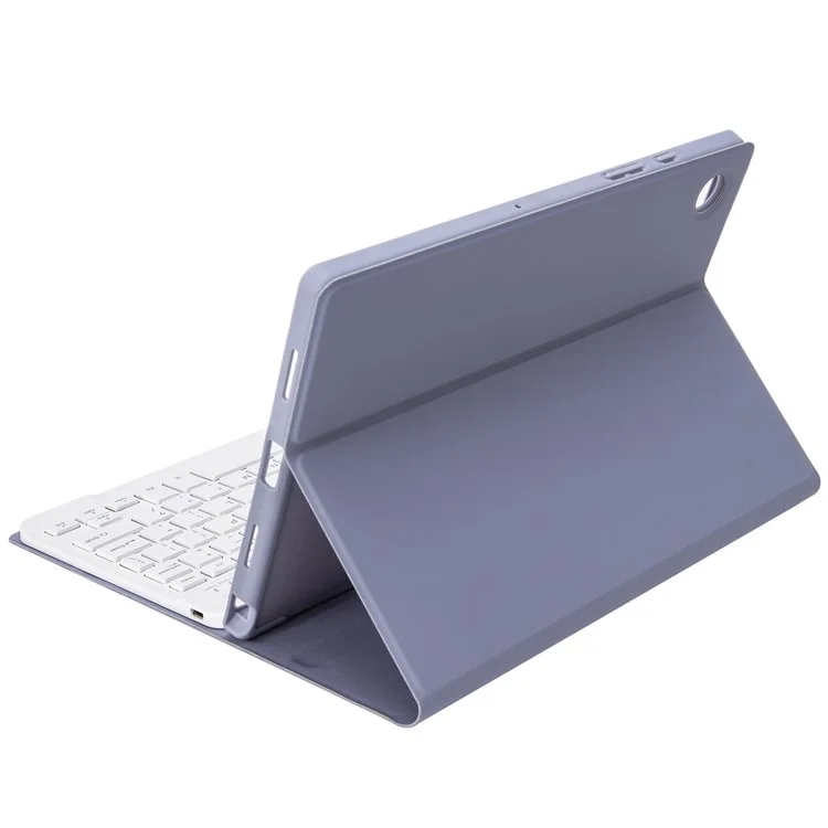A08B Detachable Bluetooth-compatible Keyboard Case for Samsung Galaxy Tab A8 10.5 (2021) / (2022) SM-X205 / X200 - Purple