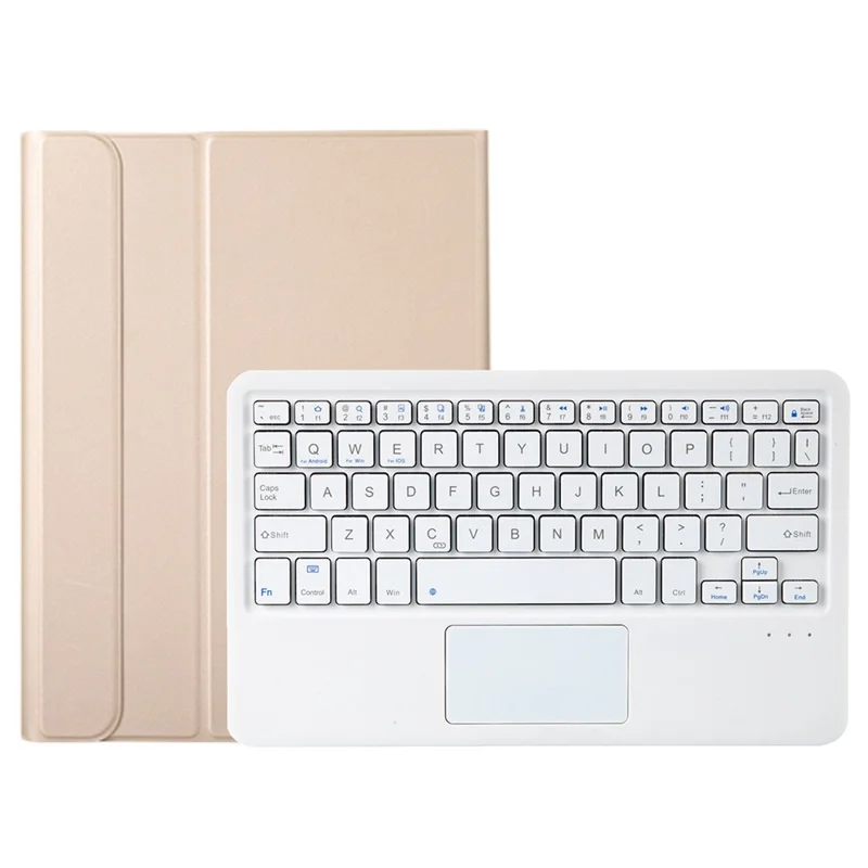 A700B-A for Samsung Galaxy Tab S8 11-inch (2021) SM-X700/X706 Leather + TPU Tablet Protective Case with Pen Slot + Touchpad Design Bluetooth-compatible Keyboard - Gold