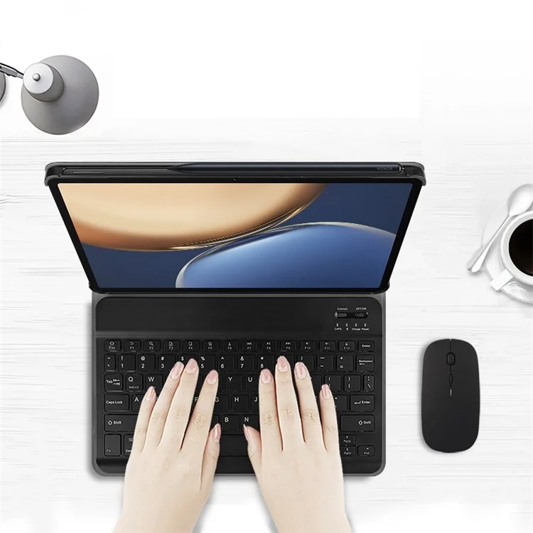 Ajiuyu For Honor Tablet V7 Pro Bluetooth Teclado + Cover de Proteção de Couro Magnético Anti-queda