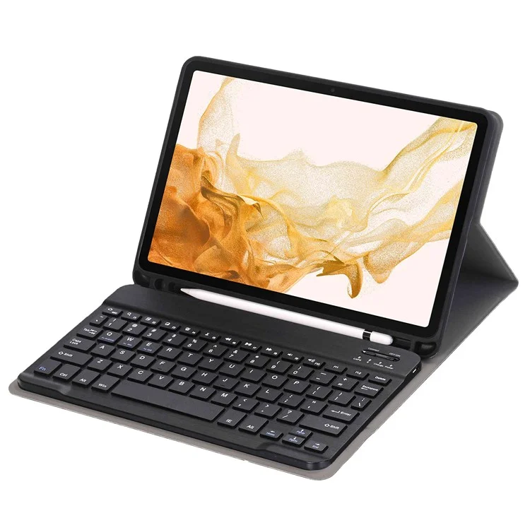 A700B Detachable Bluetooth-compatible Keyboard Case with Pencil Slot For Samsung Galaxy Tab S8 11 inch X700 X706 - Black