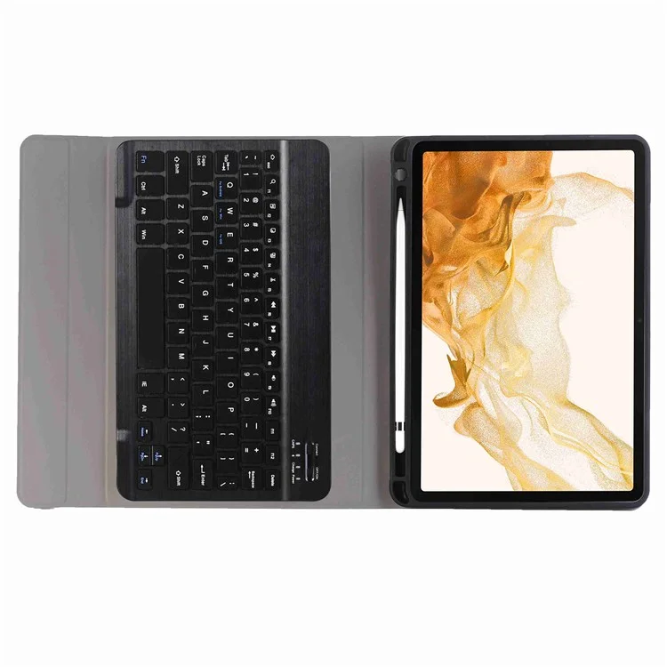 A700B Detachable Bluetooth-compatible Keyboard Case with Pencil Slot For Samsung Galaxy Tab S8 11 inch X700 X706 - Black