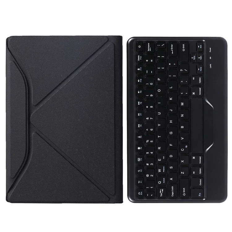 BM20 Für Lenovo Tab M10 Plus (Gen 3) TB-125FU Leder Schutzcase + Bluetooth-Tastatur mit Dreiecksständer und integriertem Stiftfach - Schwarz