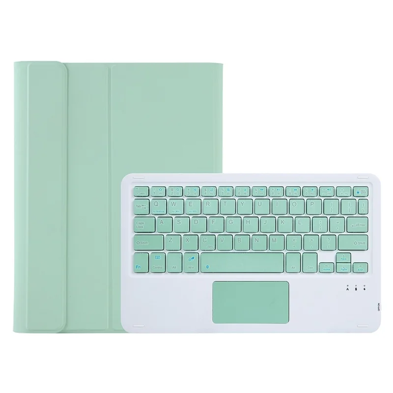 A610B-A pour Samsung Galaxy Tab S6 Lite (2020) P615 P610 / (2022) / (2024) Housse-clavier avec clavier Bluetooth compatible en cuir avec pavé tactile - Vert clair