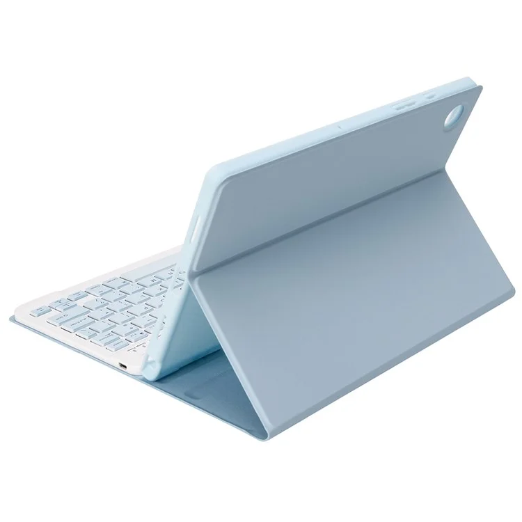 A610B Keyboard Cover for Samsung Galaxy Tab S6 Lite (2020) P615 P610 / (2022) / (2024) Bluetooth-Compatible Keyboard Leather Case Set - Blue