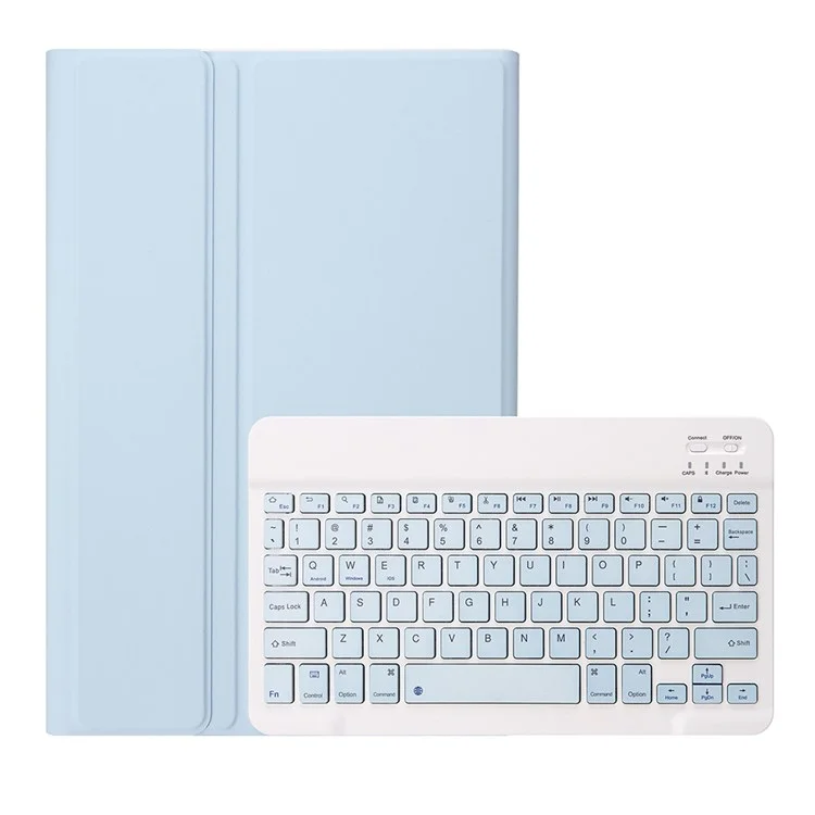 A610B for Samsung Galaxy Tab S6 Lite (2020) P615 P610 / (2022) / (2024) Leather Bluetooth Keyboard Cover Case Set - Blue