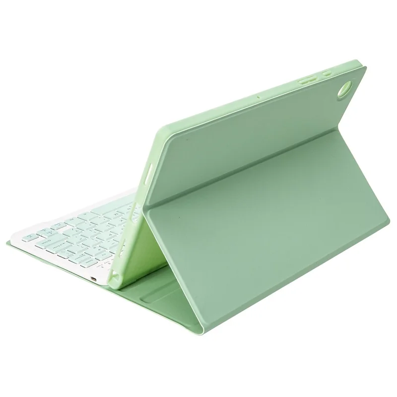 A610B Keyboard Cover for Samsung Galaxy Tab S6 Lite (2020) P615 P610 / (2022) / (2024) Bluetooth-compatible Keyboard Leather Case Set - Light Green