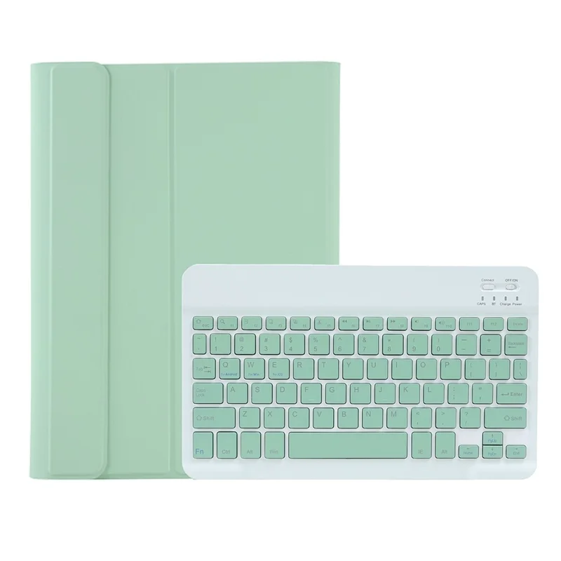 A610B Keyboard Cover for Samsung Galaxy Tab S6 Lite (2020) P615 P610 / (2022) / (2024) Bluetooth-compatible Keyboard Leather Case Set - Light Green