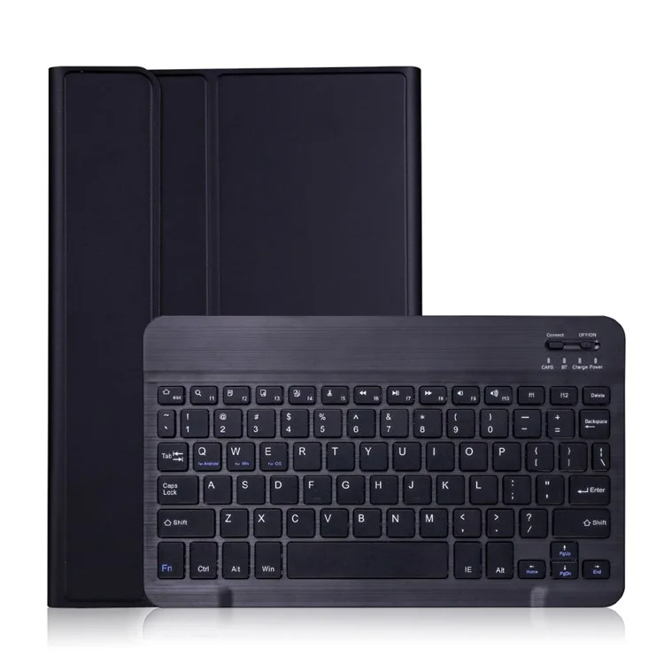 Detachable Bluetooth Keyboard Case for Oppo Pad 11 inch Ultra-Thin Protective Cover Adjustable Stand Leather Case - Black