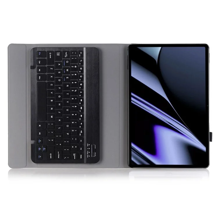 Detachable Bluetooth-compatible Keyboard Case for Oppo Pad 11 inch Ultra-Thin Protective Cover Adjustable Stand Leather Case - Black