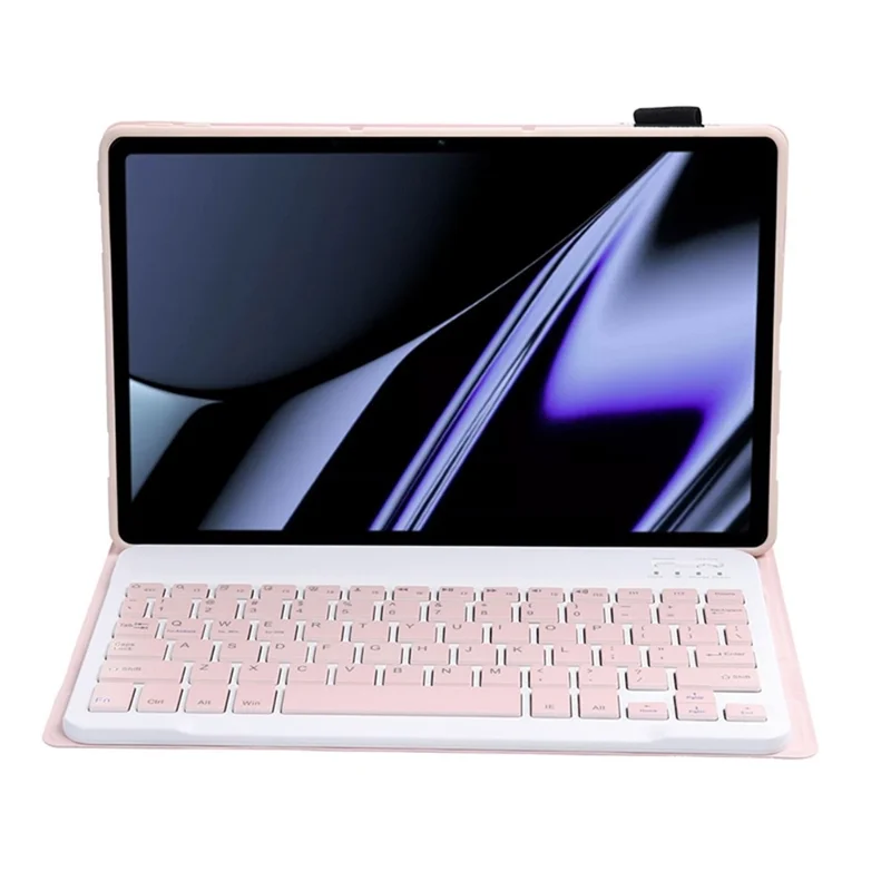 Detachable Bluetooth-compatible Keyboard Case for Oppo Pad 11 inch Ultra-Thin Protective Cover Adjustable Stand Leather Case - Pink