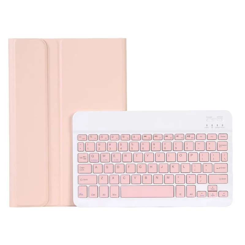 Detachable Bluetooth-compatible Keyboard Case for Oppo Pad 11 inch Ultra-Thin Protective Cover Adjustable Stand Leather Case - Pink