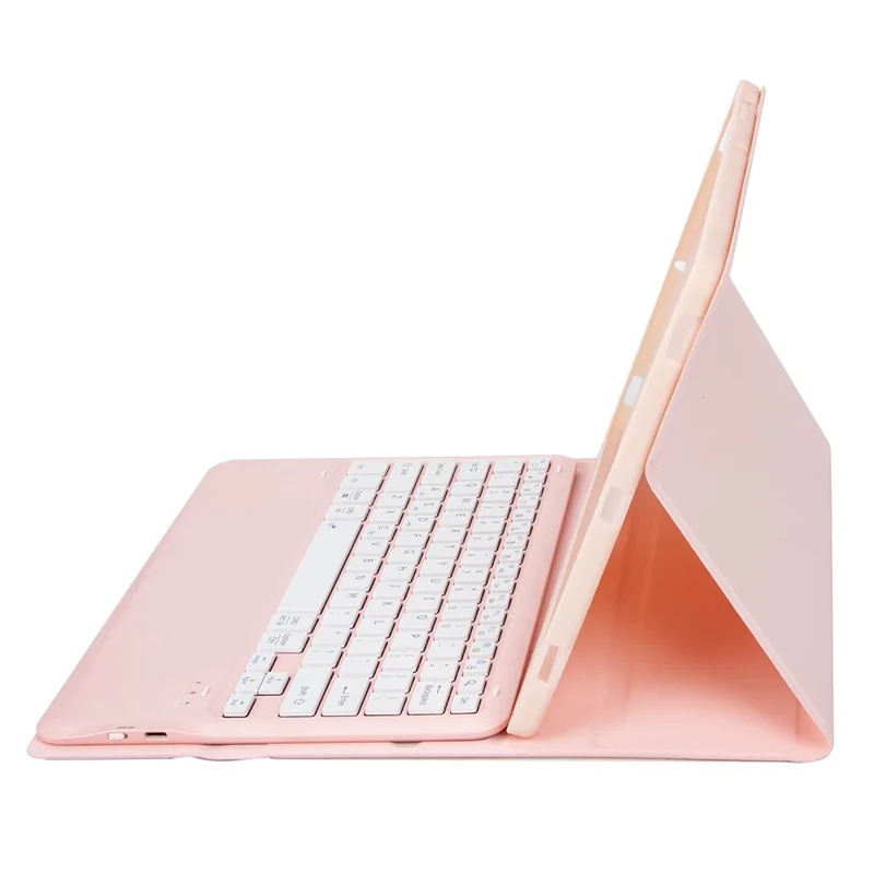 C12B For iPad Pro 12.9 (2018) / (2020) / (2021) Bluetooth-compatible Keyboard Leather Case with Detachable Design - Pink