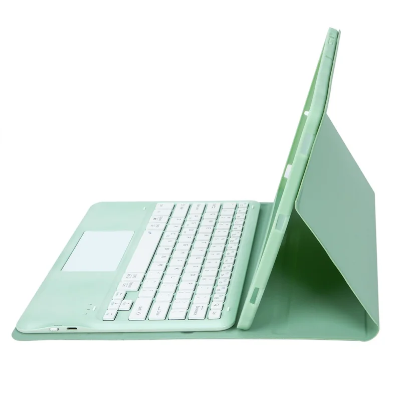 T12B-A For iPad Pro 12.9 (2018) / (2020) / (2021) Detachable Bluetooth-compatible Keyboard Case with TouchPad - Light Green