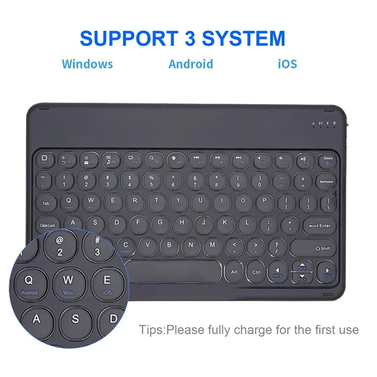 For iPad Air 11 (2025) M3 / (2024) M2 / Air (2020) / (2022) / Pro 11 (2021) / (2020) / (2018) Bluetooth-Compatible Keyboard Stand Case - Black