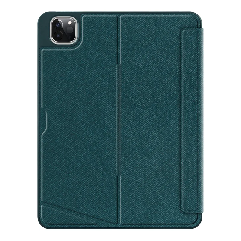 For iPad Pro 11 (2021) / (2020) Leather Case + Wireless Keyboard with Backlight Trackpad - Green