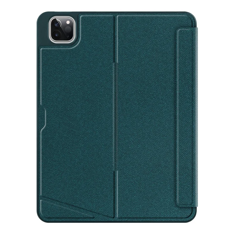 JIUYU For iPad Pro 12.9 (2021) / (2020) Leather Case + Bluetooth-compatible Keyboard with Backlight Trackpad - Green