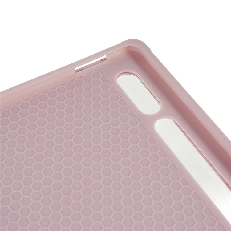 T900B Clavier Bluetooth Étui en cuir amovible pour Samsung Galaxy Tab S10 Ultra / S9 Ultra / S8 Ultra - Rose / Rose + Blanc