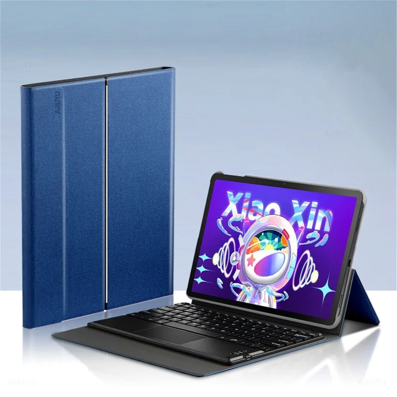 JIUYU for Lenovo Tab M10 Plus (3rd Gen) / Xiaoxin Pad 2022 10.6 inch Detachable Bluetooth-Compatible Keyboard Leather Case - Black