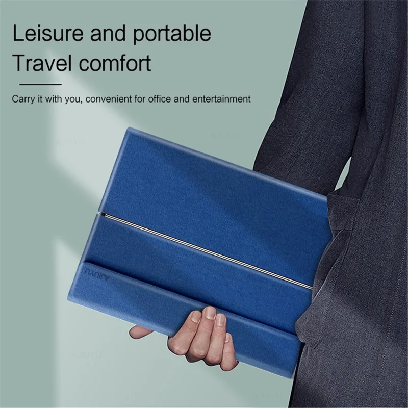 JIUYU for Lenovo Tab M10 Plus (3rd Gen) / Xiaoxin Pad 2022 10.6 inch Detachable Bluetooth-Compatible Keyboard Leather Case - Black