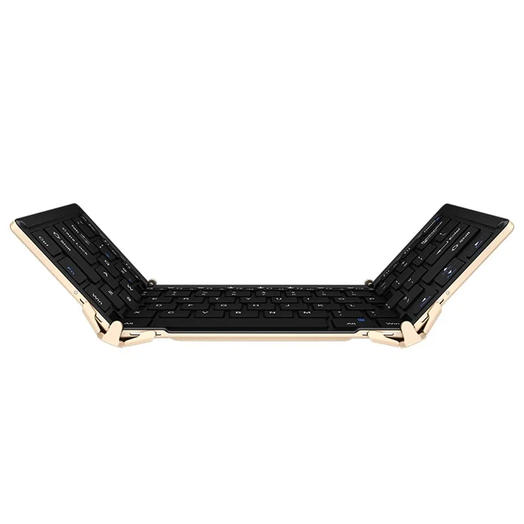 BOW Ultra-thin Foldable Wired / Bluetooth Keyboard for Windows/Android/iOS HB099 - Black